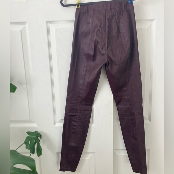 Vince Leather Zip Ankle Leggings - Picture 4 of 9